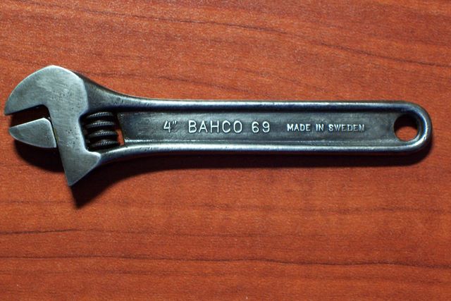 Bahco Vintage Bahco 71  Adjustable 8" Wrench Made in Stockholm 